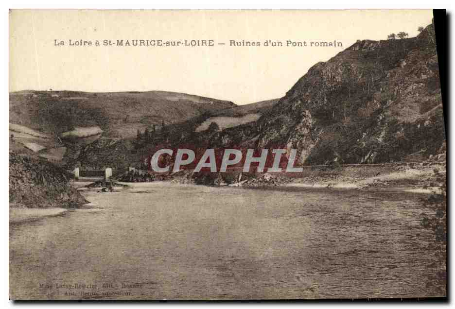La Loire at St-MAURICE-sur-LOIRE — Ruins of a Roman Bridge — Mme Lefebvre, Gilly, Beaune