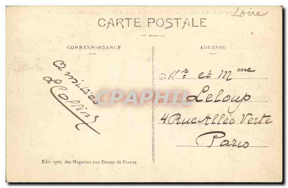 CPA Environs de Roanne Saint Maurice Sur Loire Vestiges d un pont romain — Rückseite