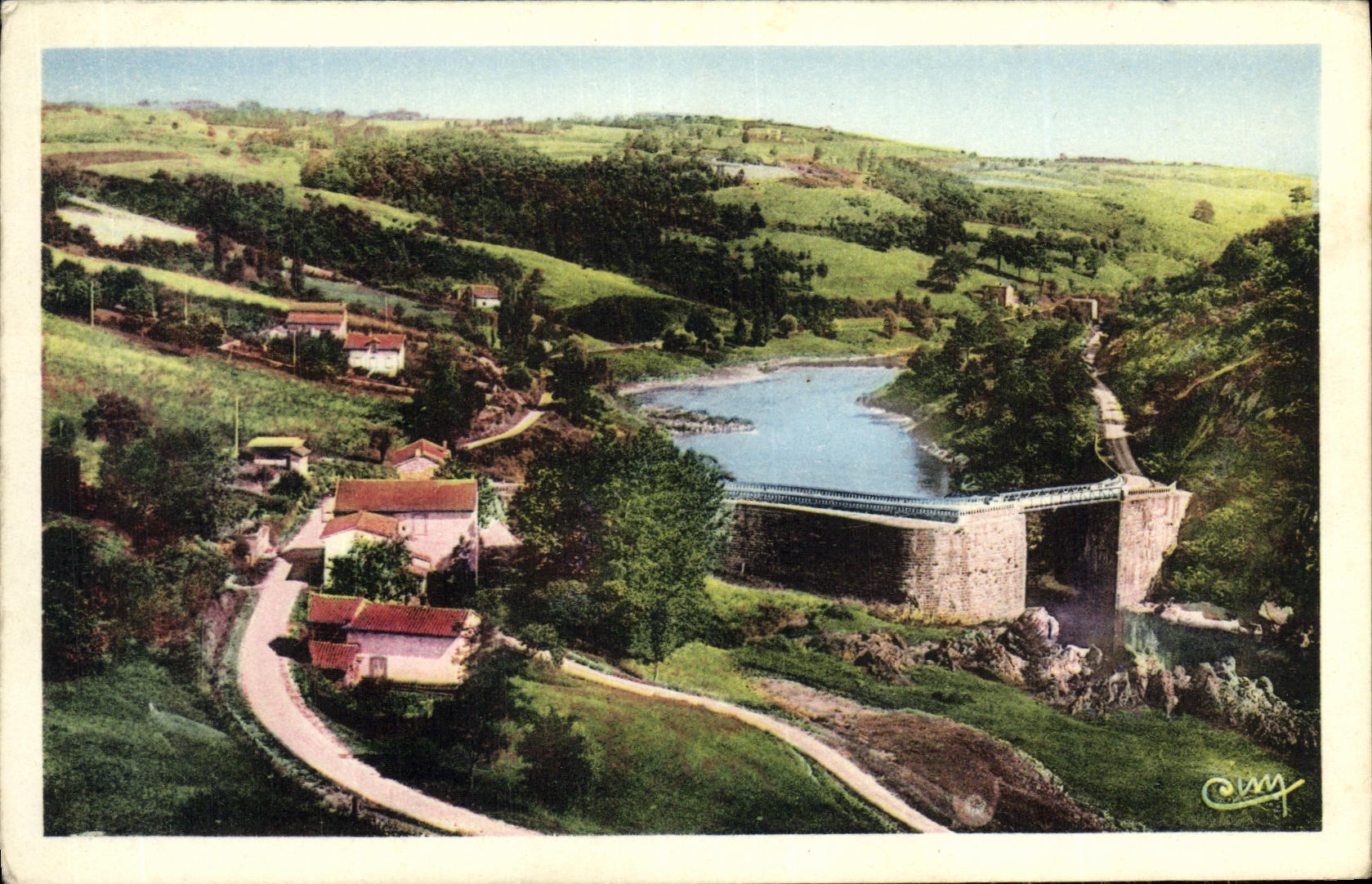 CPA Environs de Roanne Vallee de la Loire Digue de Pinay 