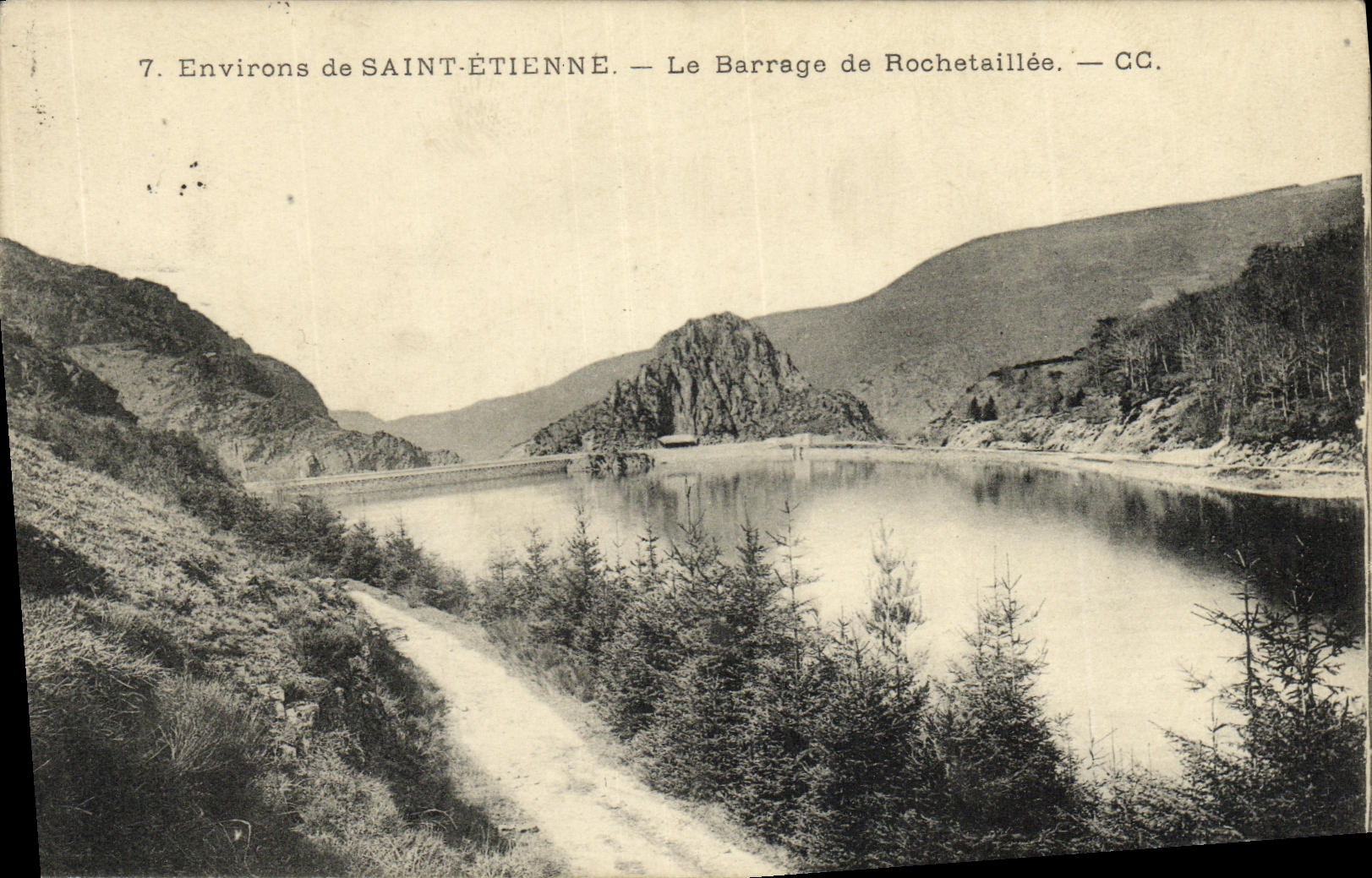 CPA Environs de St Etienne Entree Le Barrage de Rochetaillee