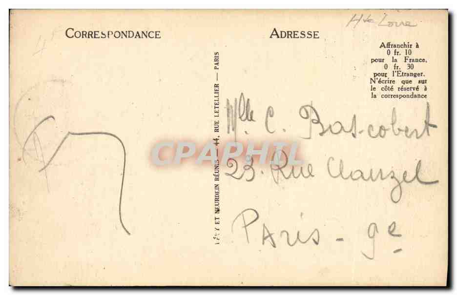 CPA Le Puy Vue Generale Prise Du Rocher d Espaly — Rückseite