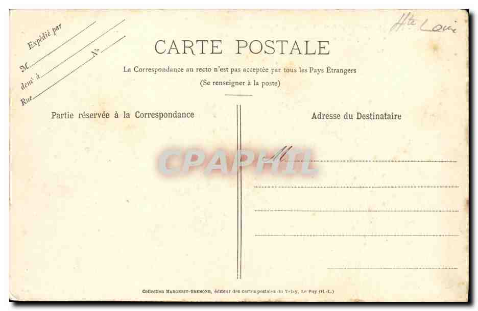 CPA Le Puy Vue Generale Prise de la Route de Saugues — Rückseite