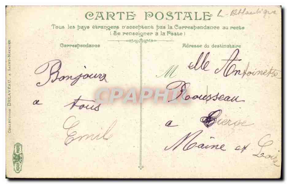 CPA De St Nazaire Eglise St Nazaire — Verso