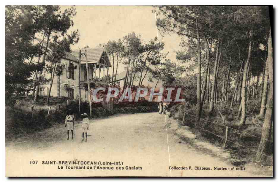 CPA Saint Brevin l Ocean Le tournant de l avenue des chalets 