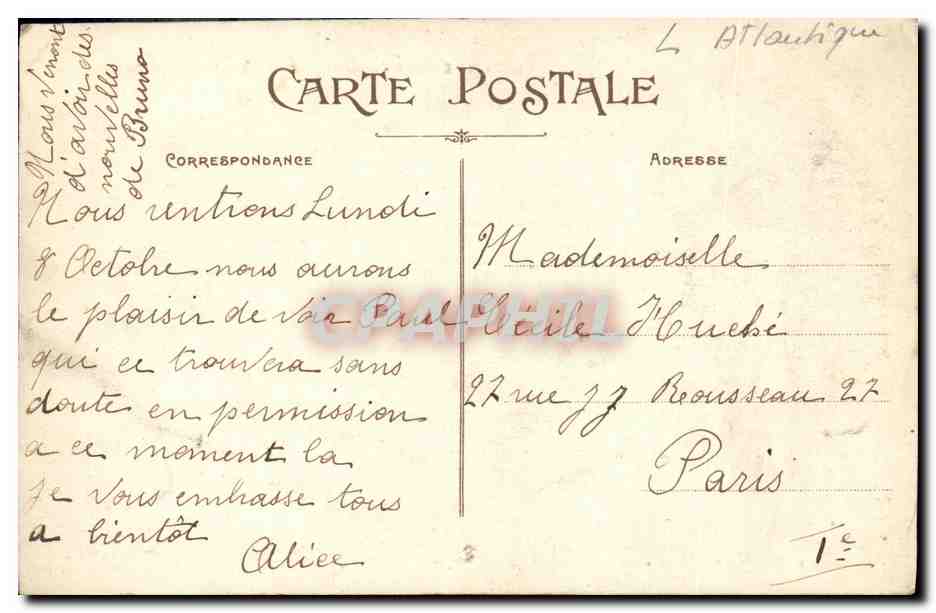 CPA Saint Brevin L Ocean Le Chaos du Pointeau — Rückseite