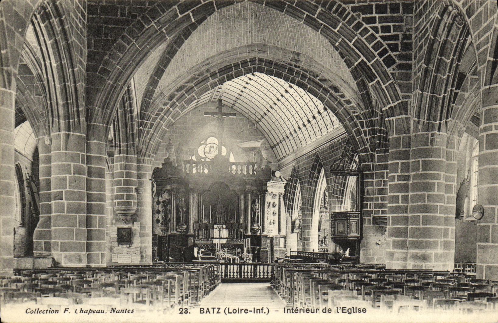 CPA Batz Interieur de L Eglise