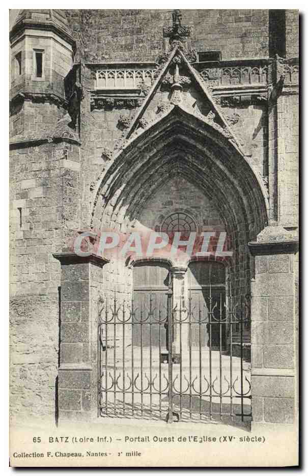 CPA Batz Portail Ouest de L Eglise 