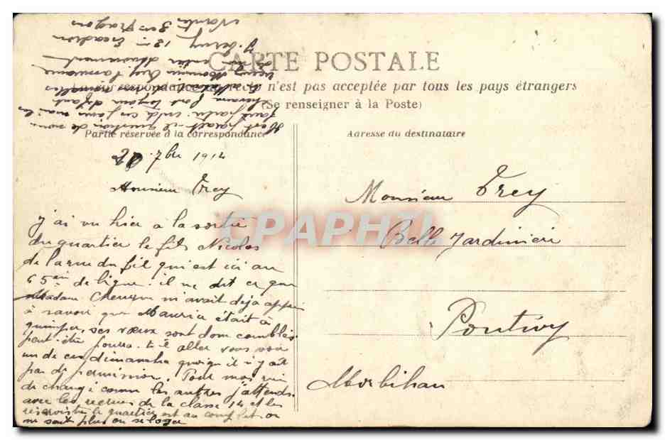 CPA Nantes Un Coin du Jardin des Plantes — Verso