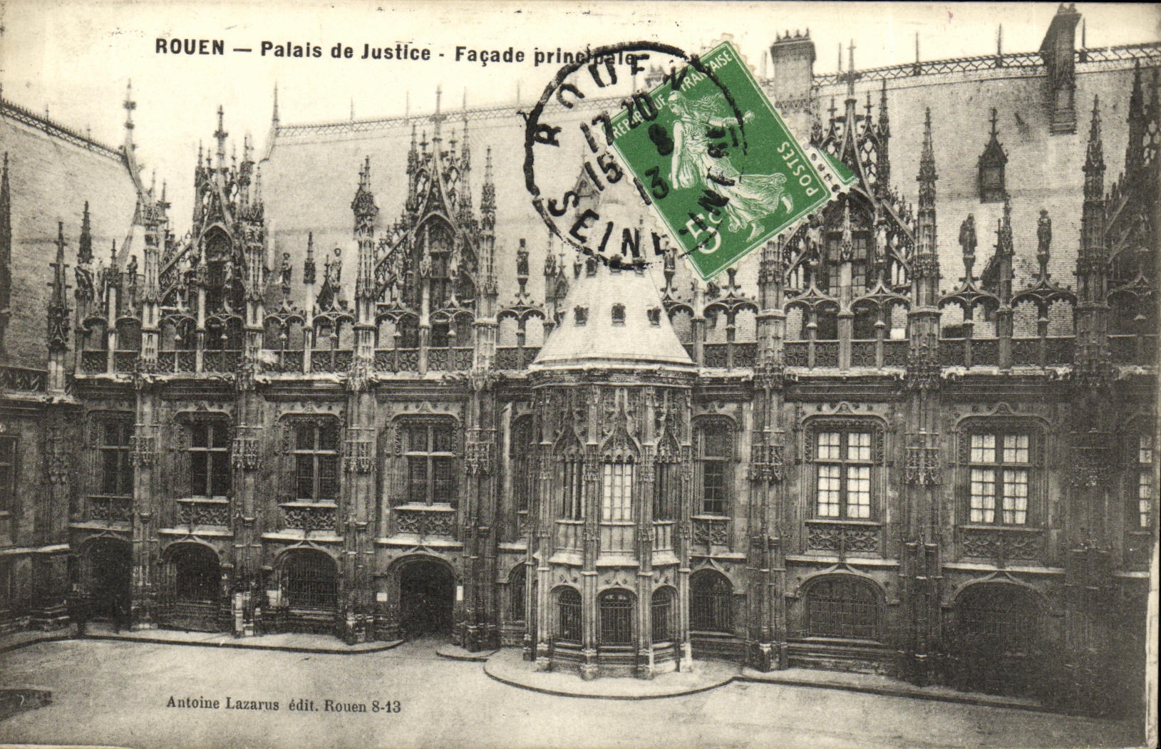 CPA Rouen Jardin de Palais Facade Principale
