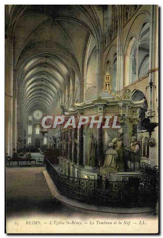 CPA Rouen L Eglise St Reiny Le Tombeau et la nef