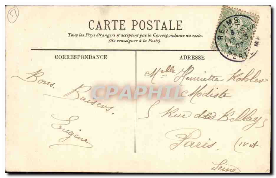 CPA Rouen L Eglise St Reiny Le Tombeau et la nef — Verso