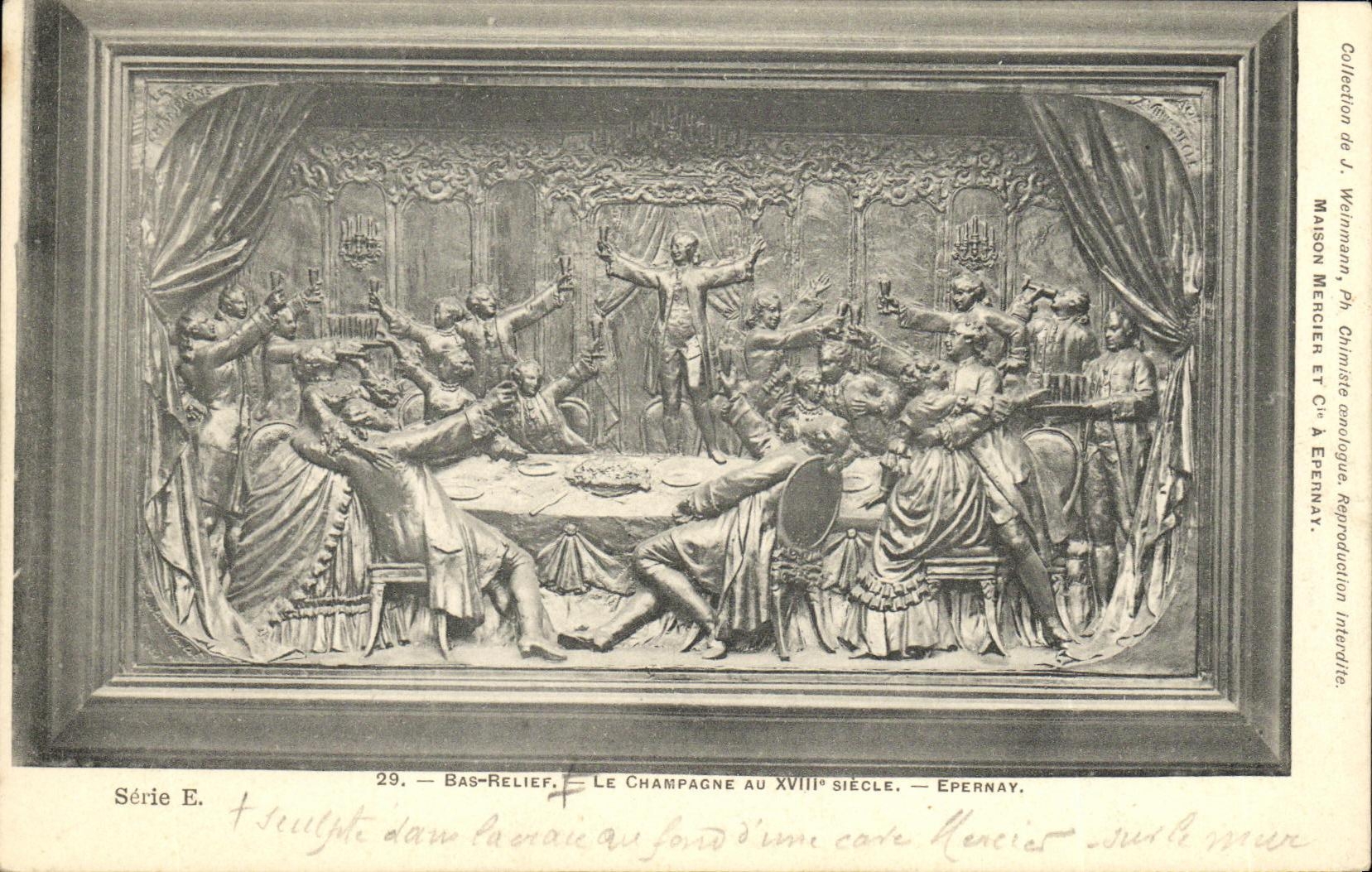 CPA Bas Relief Le Champagne au 18eme Epernay 