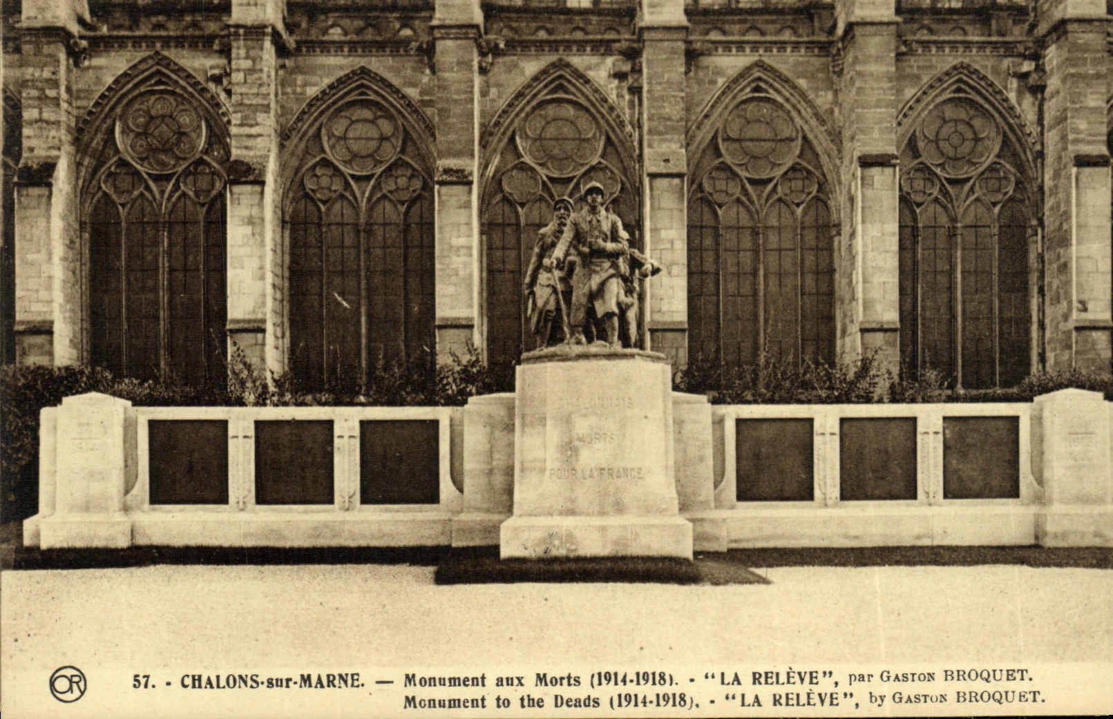 Chalons-sur-Marne — Monument aux Morts (1914-1918) — "La Relève", par Gaston Broquet
