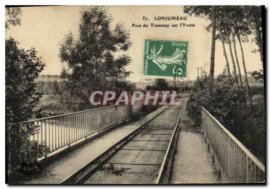 CPA Lonjumeau Pont du Tramway sur l Yvette 