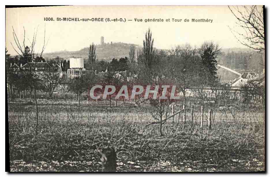 CPA St Michel sur Orge Vue Generale et Tour de Montihery