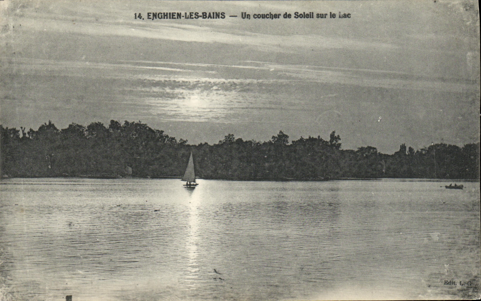 Enghien-les-Bains — Un coucher de Soleil sur le Lac — Edit. L.G.