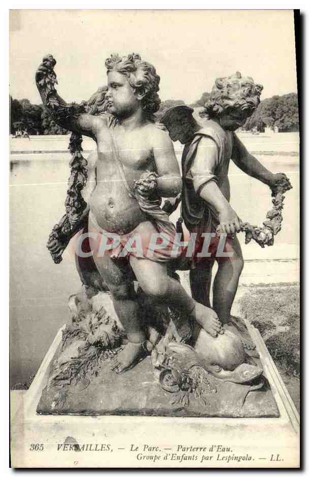 CPA Versailles Le Parc Parterre d Eau Gronpe d Enfants Par Lespingola 
