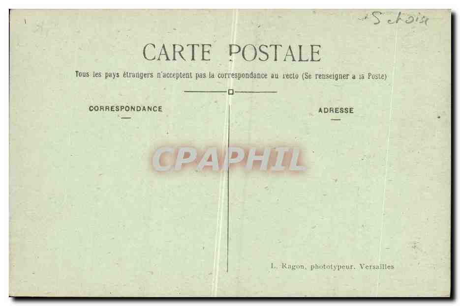CPA Versailles Musee des Voitures Carrosse du Sacre de Charles X — Verso