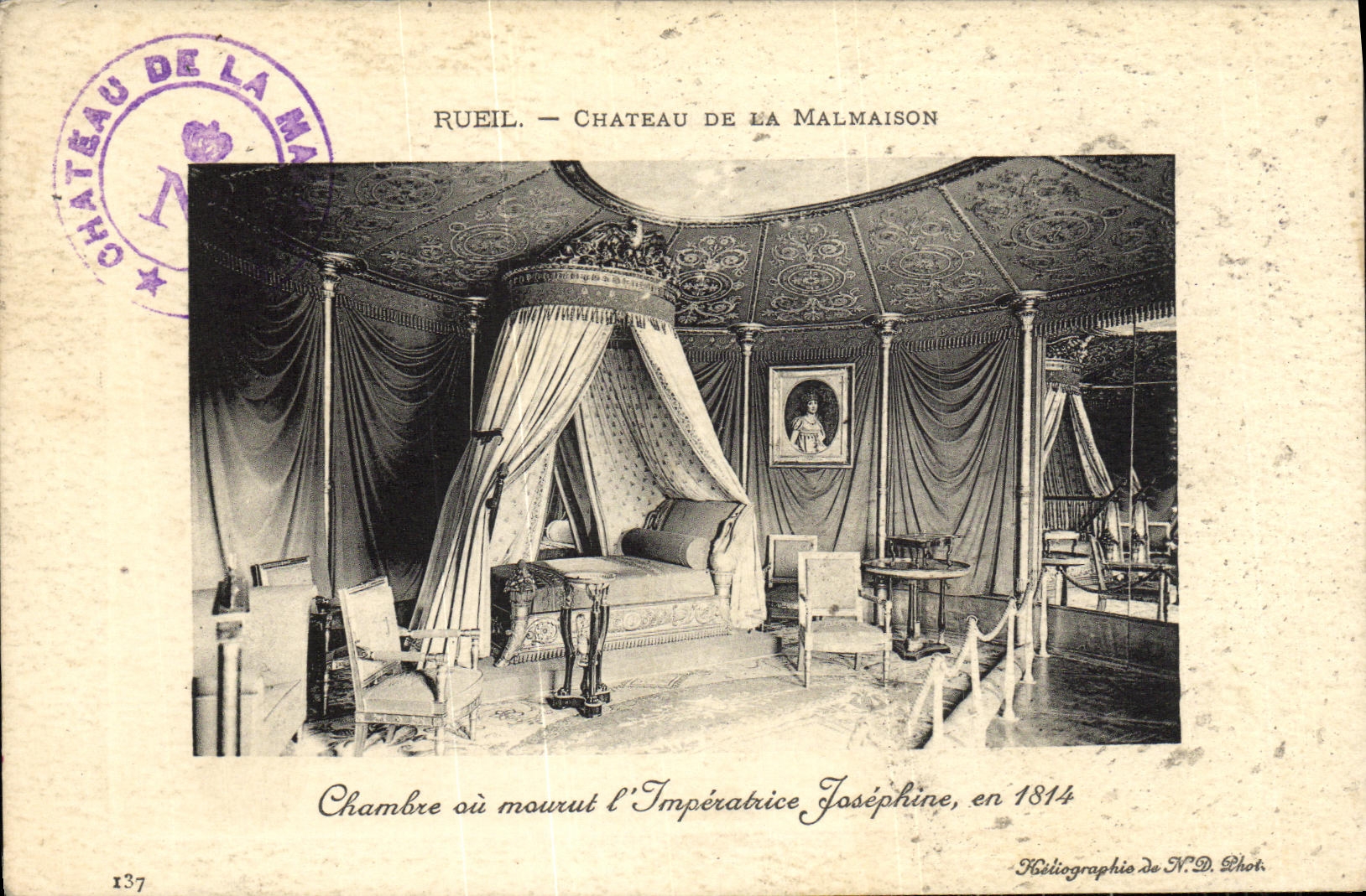 CPA Rueil Chateau de la Malmaison Chambre ou mourut l imperatrice Josephine en 1814