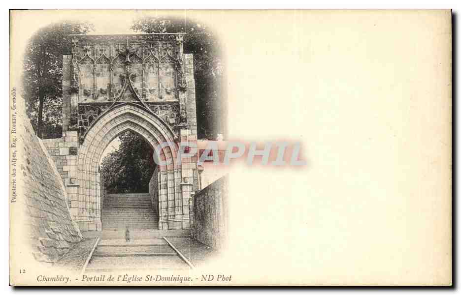 CPA Chambery Portail de L Eglise St Dominique 