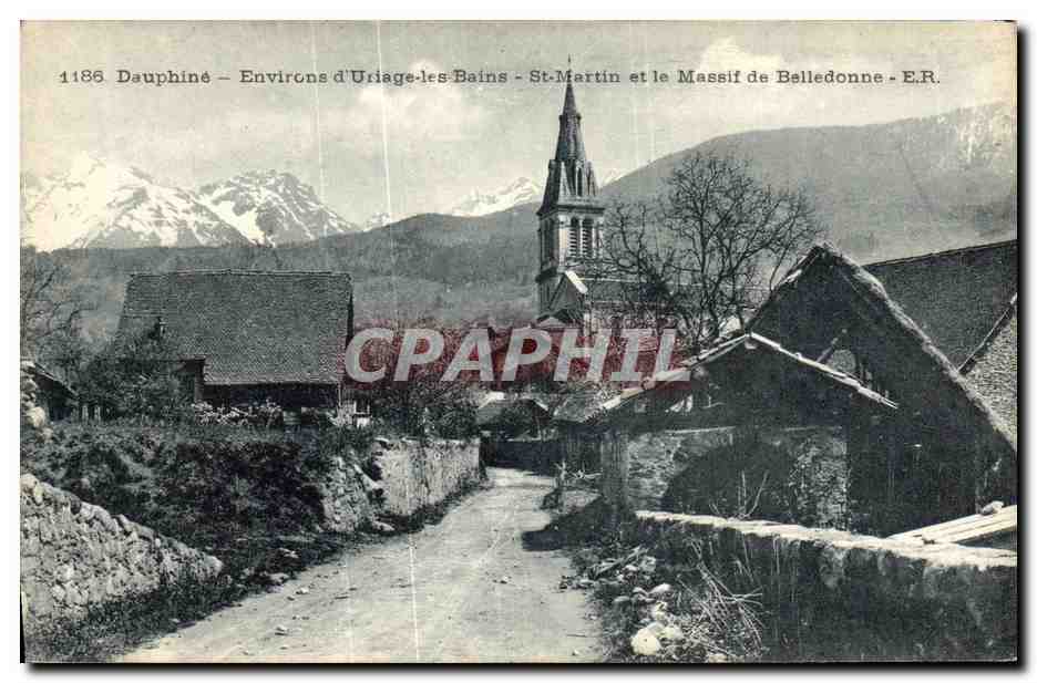 St-Martin et le Massif de Belledonne — Environs d'Uriage-les-Bains — E.R. — n°1186