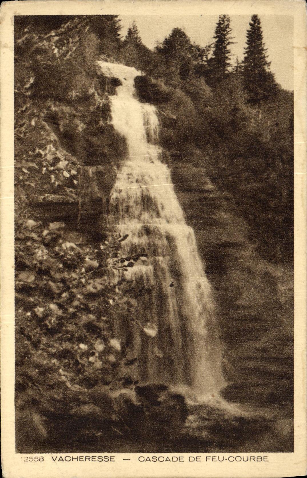 CPA Vacheresse Cascade du Feu Courbe