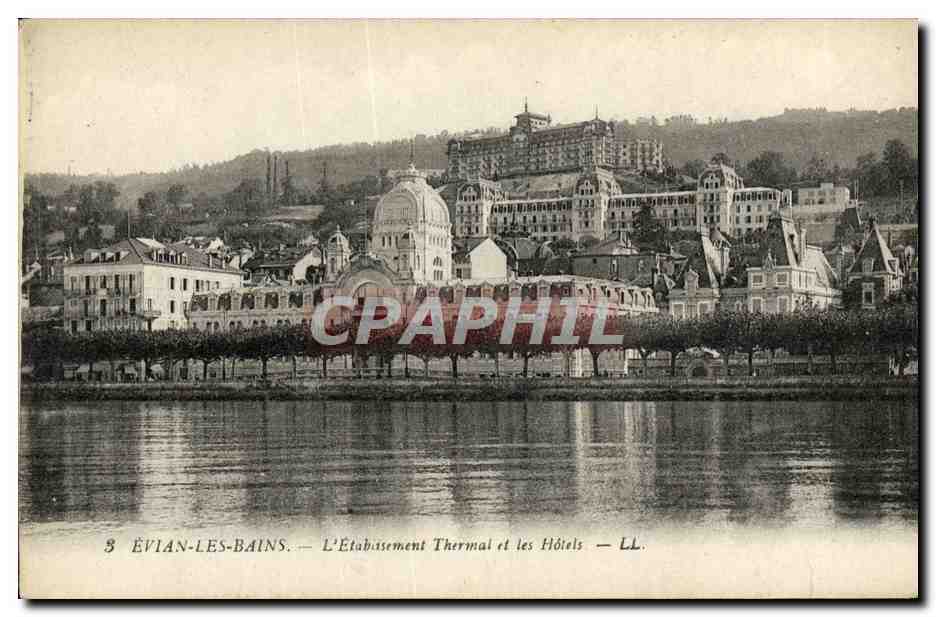 CPA Evian Les Bains L Etabassement Thermal et les Hotels