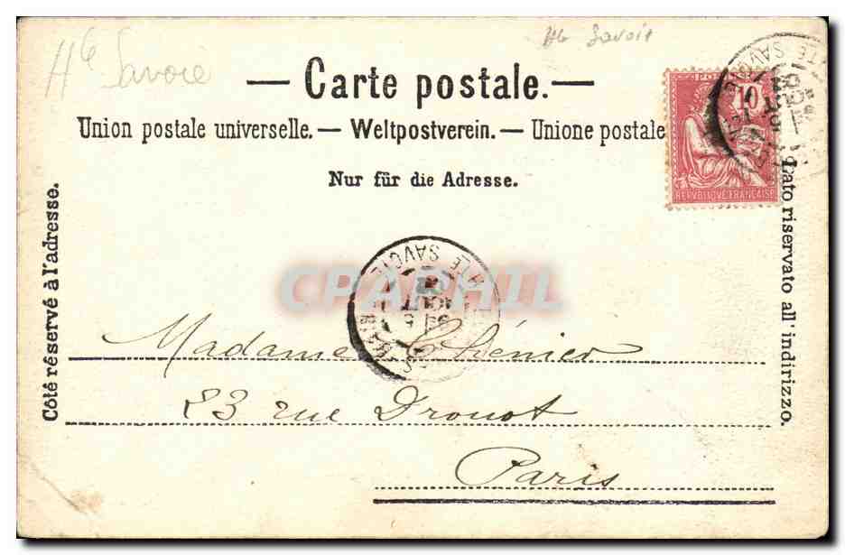 CPA Evian Les Bains Les Quais Bateaux — Verso