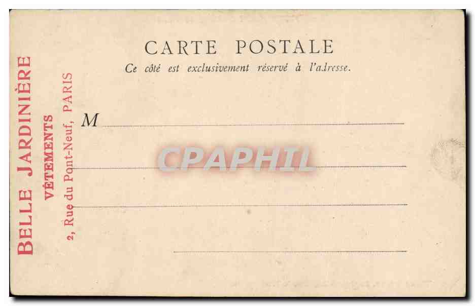 CPA Le vieux Paris Le grand degre de la Sainte Chapelle Belle Jardiniere  — Verso