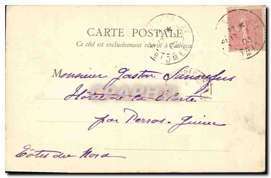 CPA Paris Tour de Passy Rue de la Tour — Rückseite