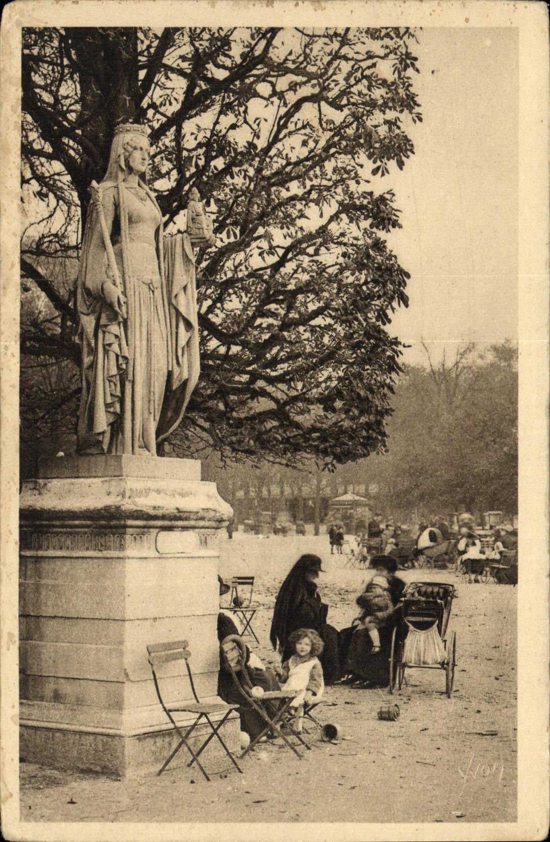 CPA Paris Jardins du Luxembourg Terrasse des reines de France Enfants