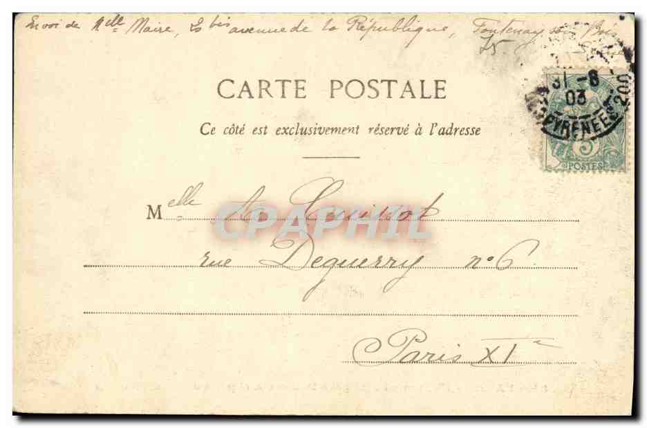 CPA Paris Monument d Eugene Delacroix Jardin du Luxembourg — Rückseite