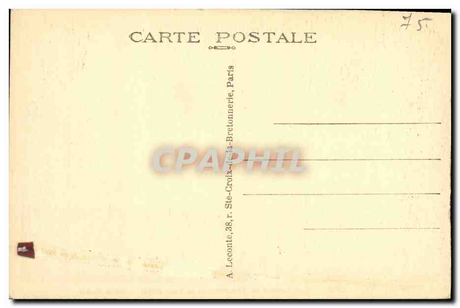 Paris — Die Gärten des Trocadéro und die Eiffelturm — Verlag A. Leconte, Paris — Rückseite