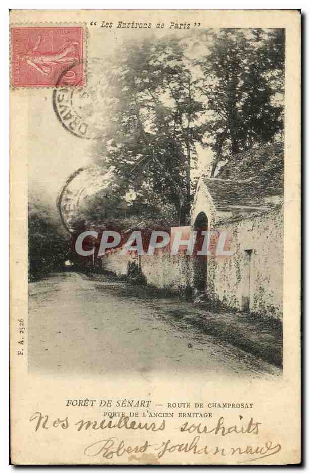 Forêt de Sénart — Route de Champrosay — Porte de l'ancien ermitage — Éditeur E.A. 2526