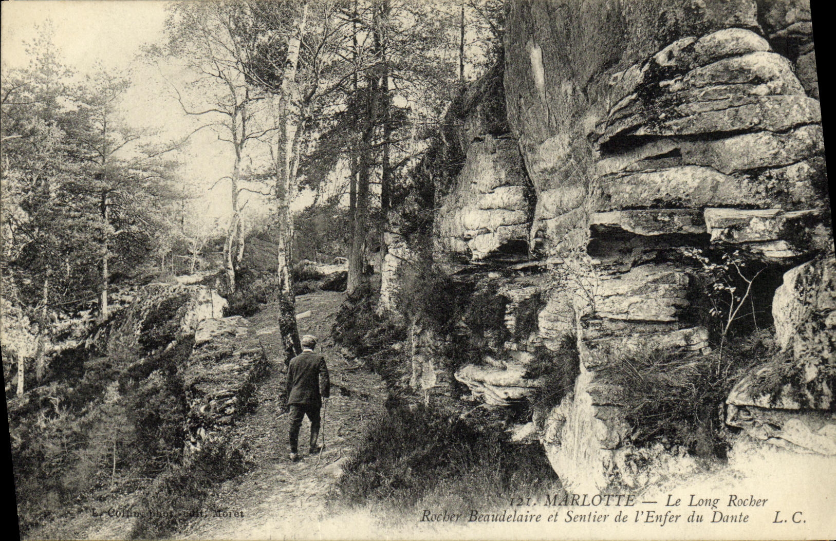 Marlotte — Le Long Rocher, Rocber Beaudelaire et Sentier de l'Enfer du Dante — L.C.
