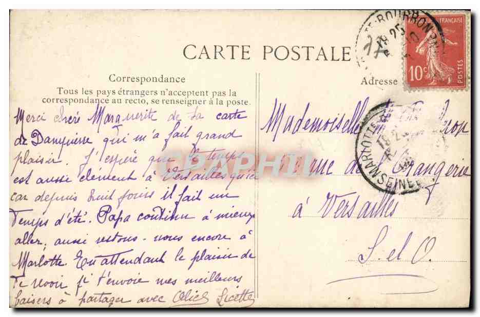 Forêt de Fontainebleau — Mare aux Fées — Éditeur E.D. n°54 — Verso
