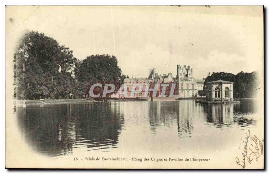 Palais de Fontainebleau — Etang des Carpes et Pavillon de l'Empereur — Philianh, éditeurs, Fontainebleau-Meaux, n°36
