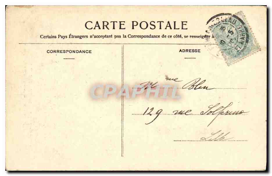 Bosque de Fontainebleau — Sendero de Orfeo (Gorjas de Apremont) — Editor P. F. n° 384 — Reverso