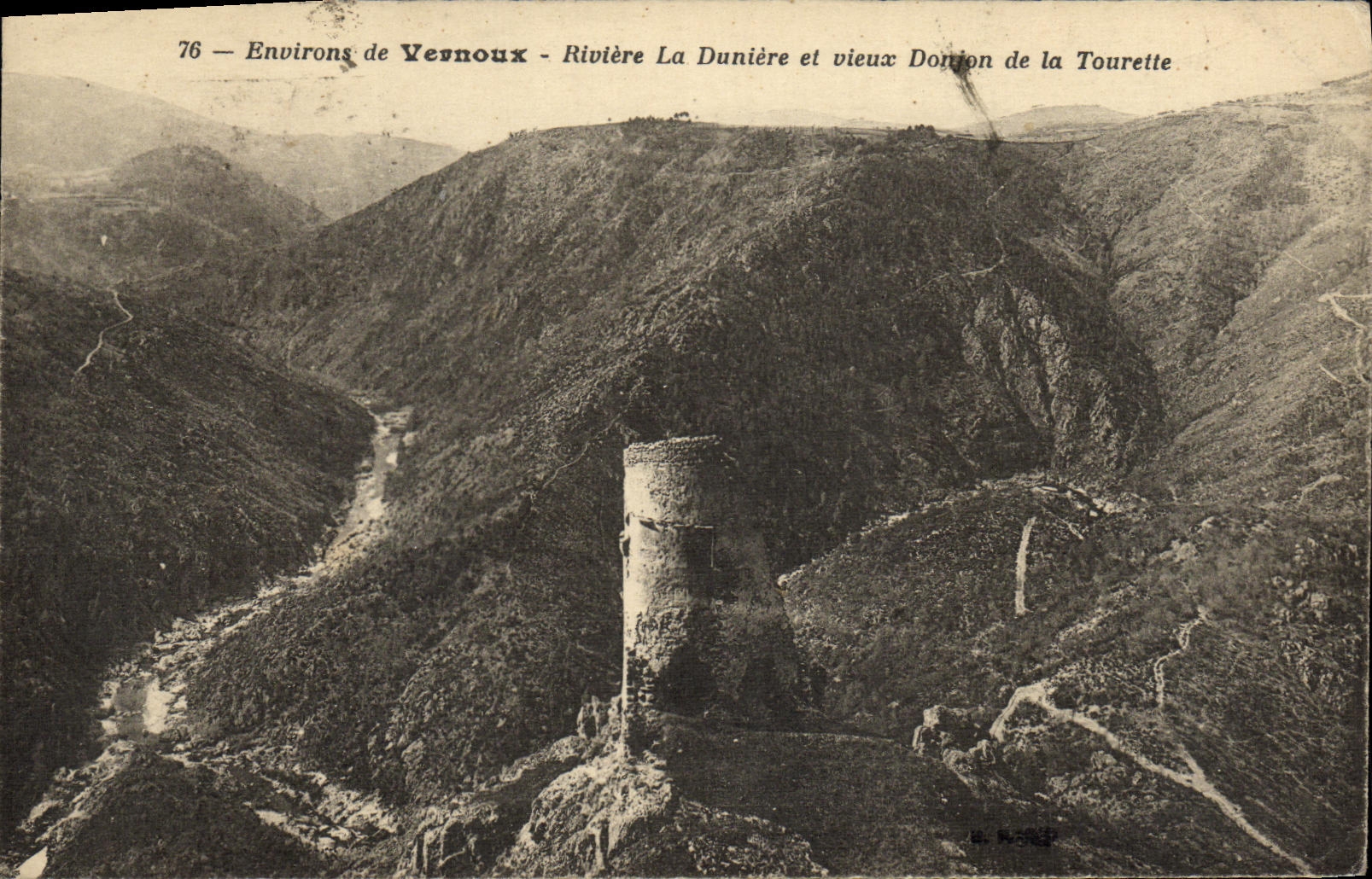 CPA Environs de Vernoux Riviere La Duniere et Vieux donjon de la Tourette