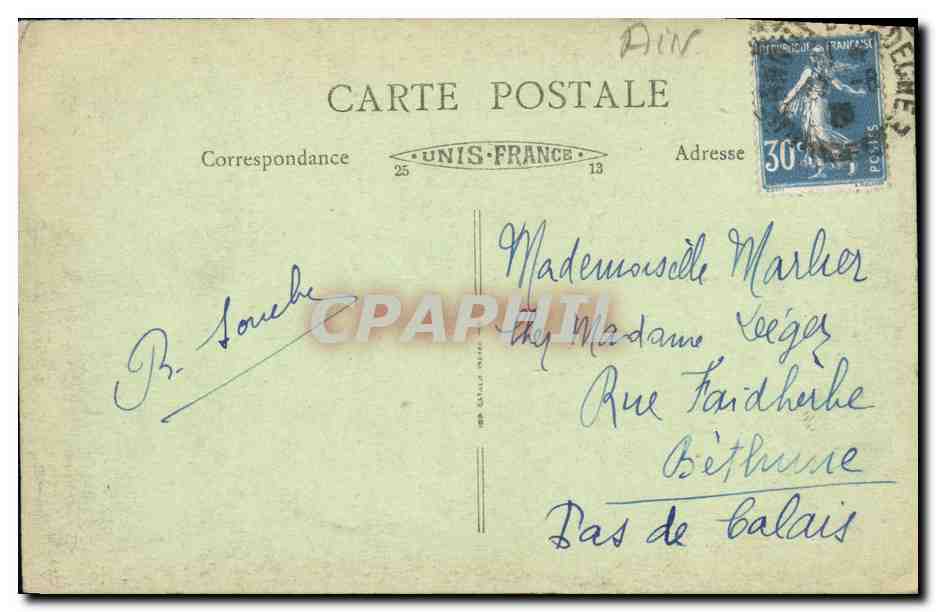 CPA Environs de Vernoux Riviere La Duniere et Vieux donjon de la Tourette — Back