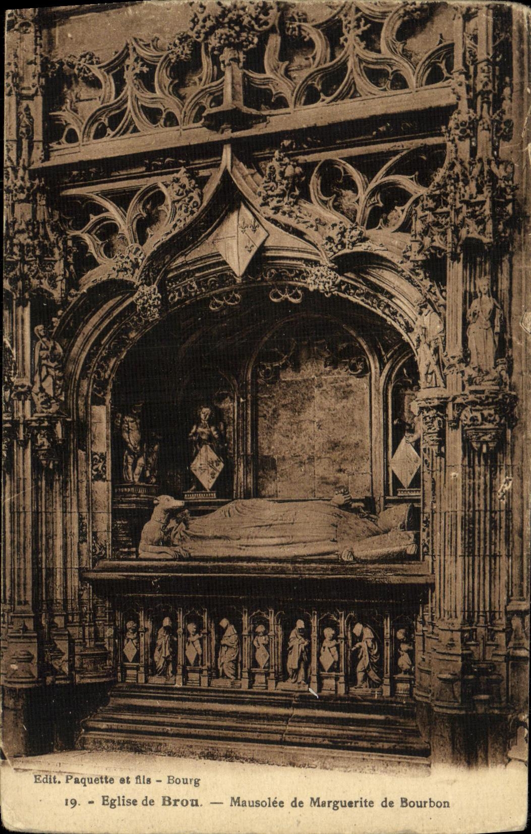 Église de Brou — Mausolée de Marguerite de Bourbon — Edit. Paquette et fils, Bourg