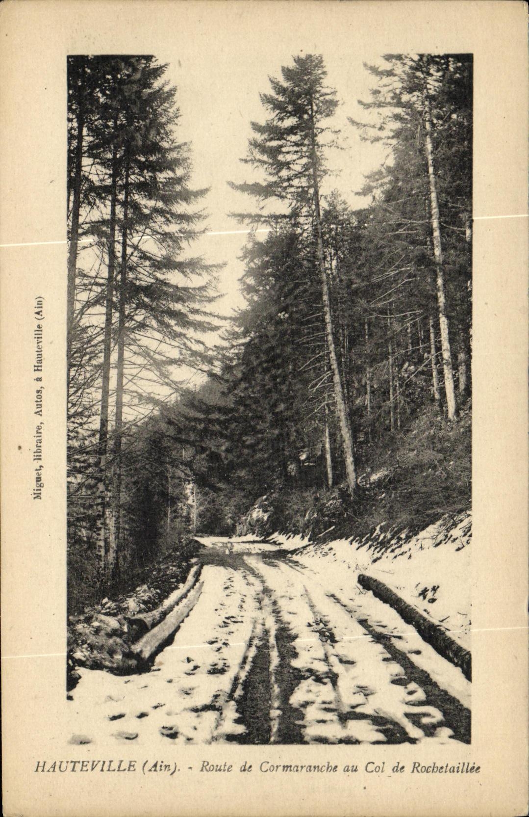 CPA Hauteville Route de Cormaranche au col de Rochetaillee