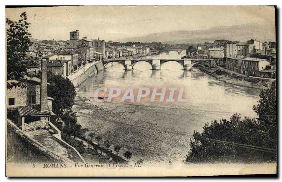 CPA Romans Vue Generale et L Isere