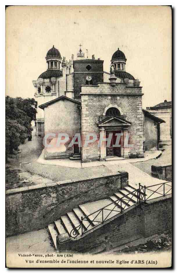 CPA Ars Vue D Ensemble de L Ancienne et nouvelle Eglise