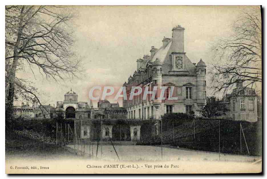CPA Anet Chateau Vue Prise du parc