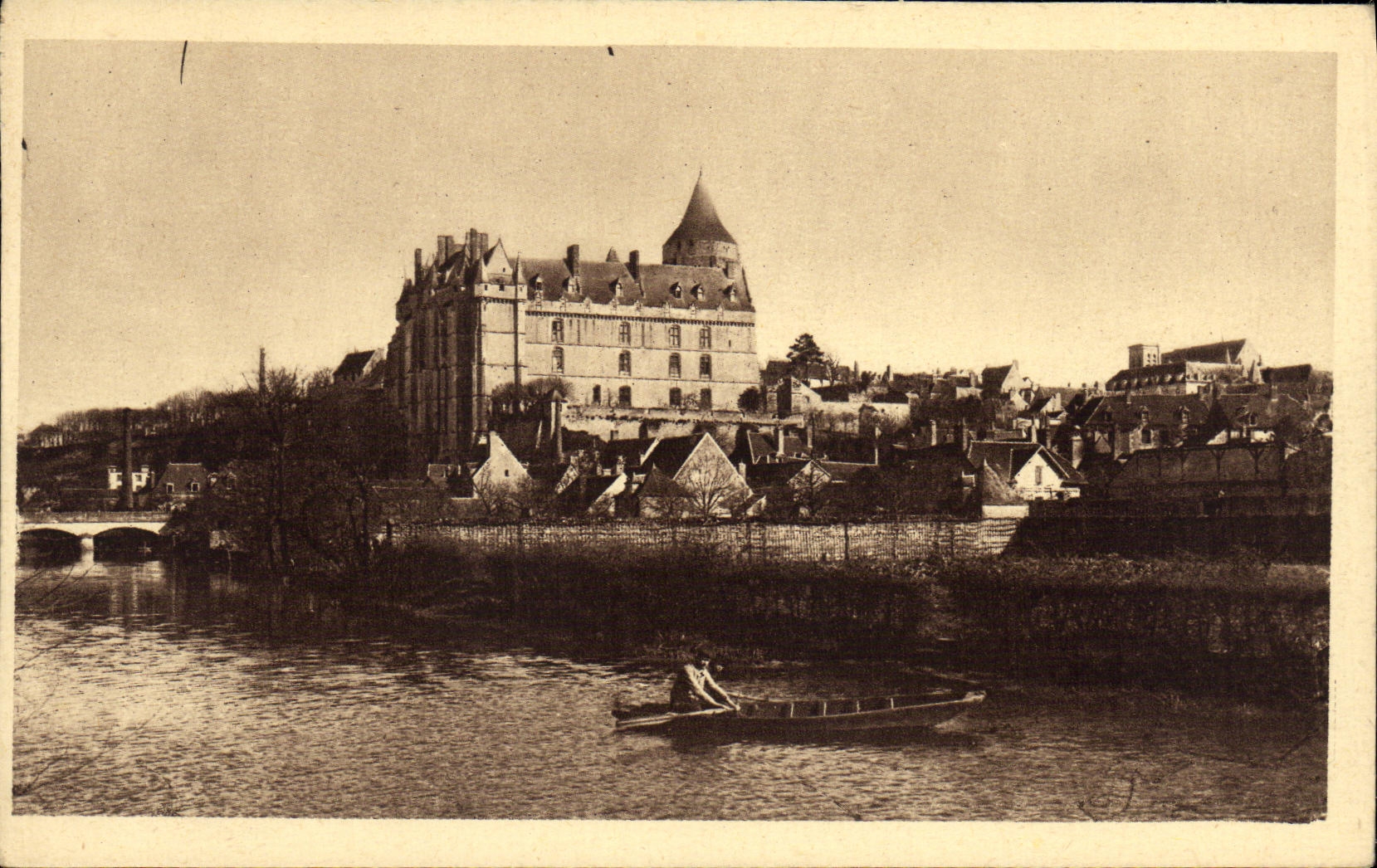 Château de Châteaudun — Façade Ouest et le Loir — Édition Psychovriter (E.-&-L.)