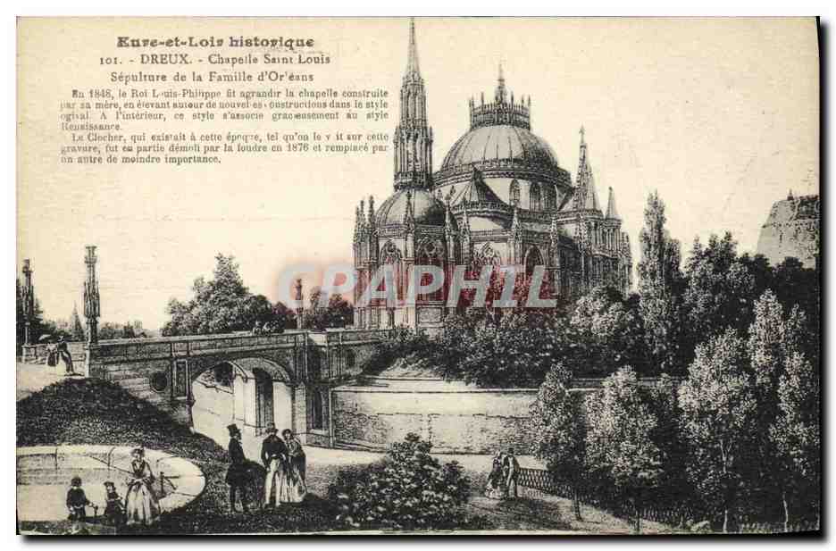 Dreux - Chapelle Saint-Louis — Sépulture de la Famille d'Orléans — Éditeur anonyme, n° 101