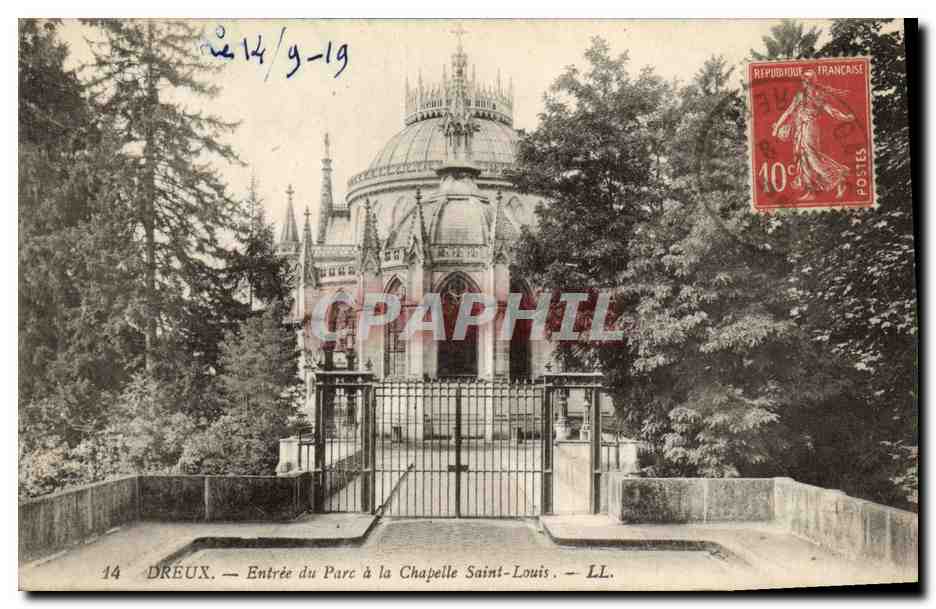 Dréux — Entrée du Parc à la Chapelle Saint-Louis — LL. — n°14