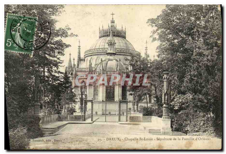 Antike Ansichtskarte Dreux La Chapelle Saint Louis Sepultur der Familie Orleans