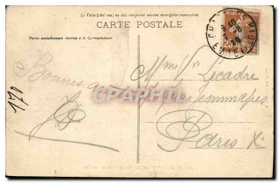 CPA Chartres Vue Prise de la Courtille — Rückseite